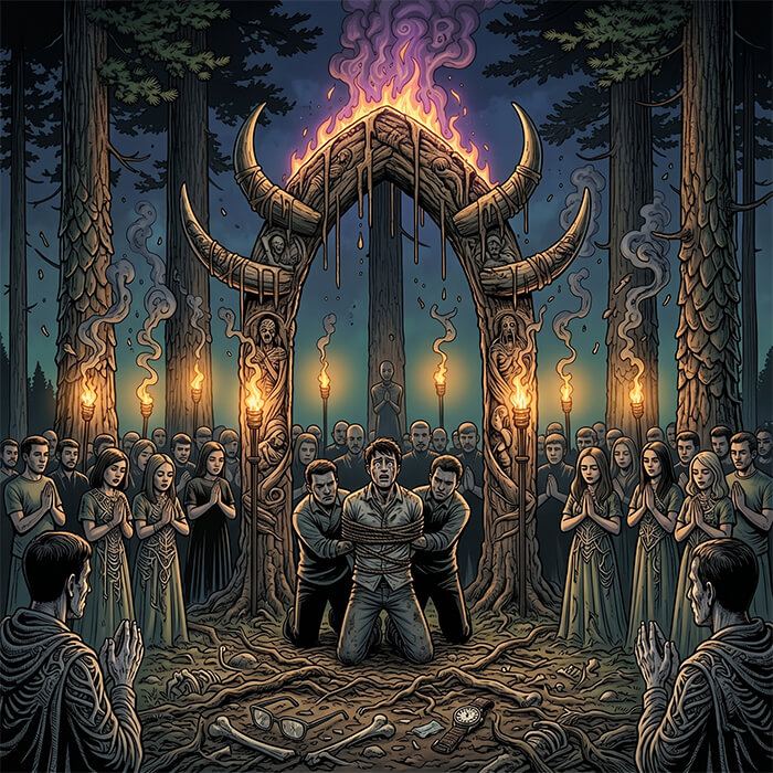 The Bonfire Wasn’t for Dancing - Psychological Paranormal Mystery Urban Legend Story Cover Art
